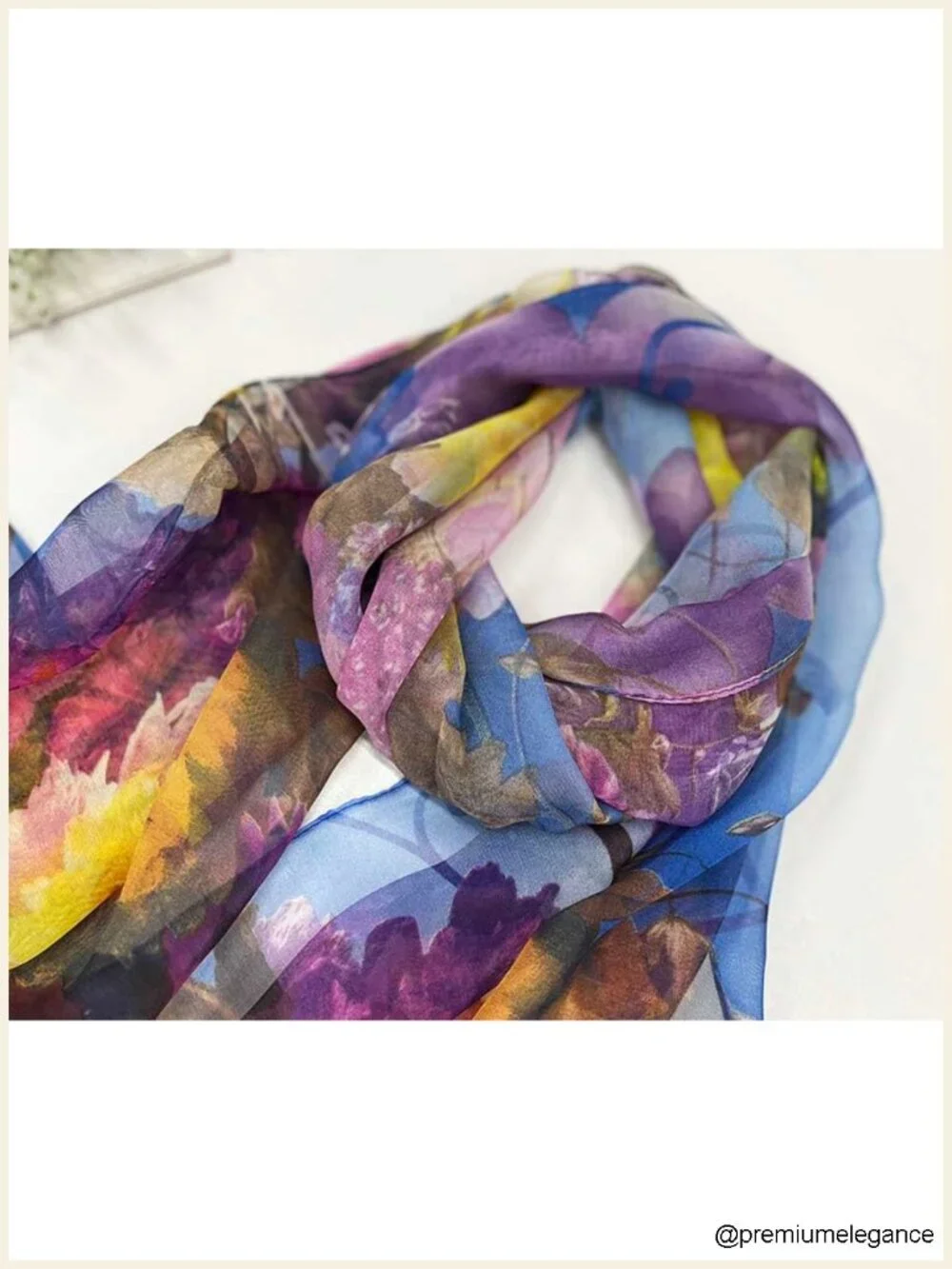 Women's Lightweight Polyester Floral Scarf Wrap Shawl